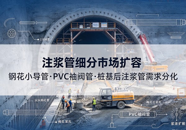 微山注浆管细分市场扩容，隧道钢花小导管、PVC 袖阀管、桩基后注浆管需求分化